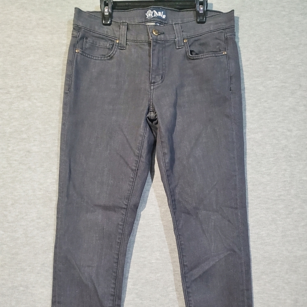 Anlo Jeans Women's 28 Black/dark grey Low Rise Slim Fit Skinny Denim
